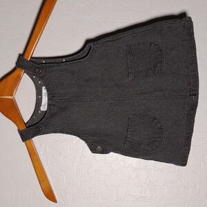 ZARA Baby 9-12M Black Denim Snap Button Dress